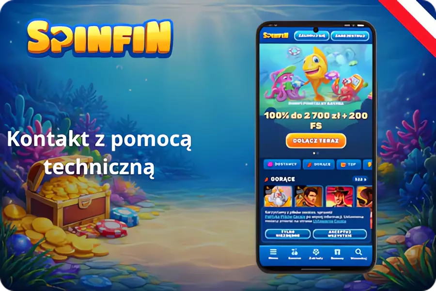 Smartphone showing the SpinFin website, highlighting game categories: Populaires (Popular), Top, and responsible gaming advice.